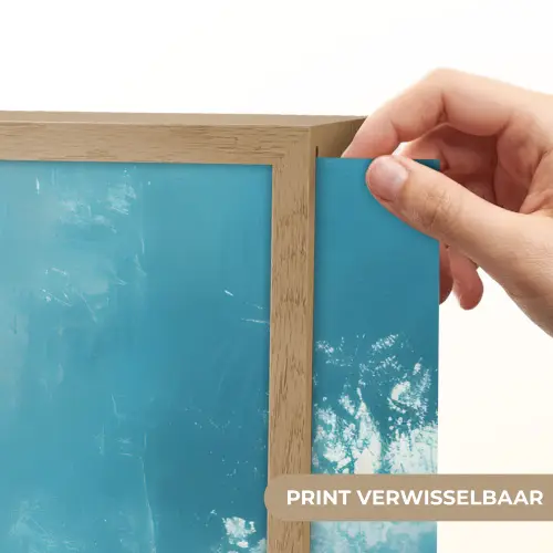 Kitesurfer - Oranje - Zee - Lucht Light Box met batterij (Wandlamp) middel -USP_websiteprintNL