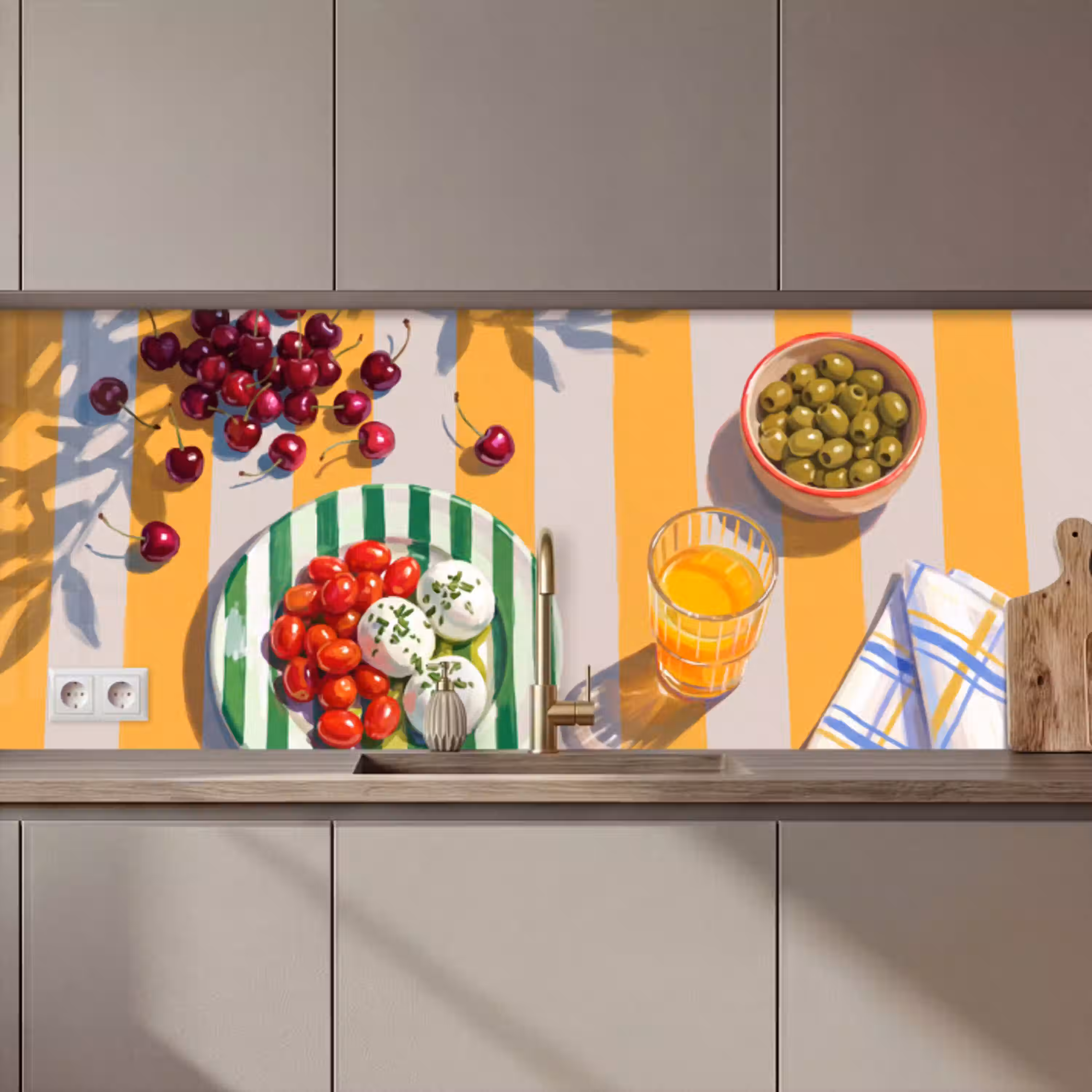 Eten - Zomer - Kleurrijk keuken achterwand 2 middel zz_3dshopping