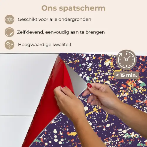 Spat - Abstract - Stippen keuken achterwand spatscherm klein 900 -spatscherm_NL