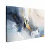 Blauw - Modern - Marmer - Abstract - Goud canvas 2cm klein -z3d