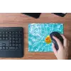 Badeend - Dobberen - Blauw muismat rubber klein -toetsenbord