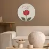 Roos - Rood - Bloem - Valentijn Akoestische PET Vilt - Rond klein -sfeer1