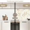 Goud - Licht - Nerf - Marmer keuken achterwand 2 middel 871 -voor-na2_NL