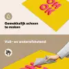 Oh ok - 3D - Geel - Roze Inductie beschemer met haakjes klein -ky-schoon-nl