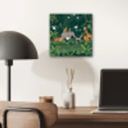 Tropisch - Jungle -  Groen aluminium wit klein -sfeer5