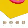 Geel - Roze - Oh - 3D poster papier klein -closeup_NL