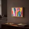 Abstract - Kleurrijk - Golven - Lijnen Light Box met batterij (Wandlamp) middel -sfeer1