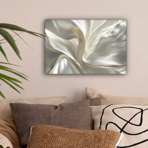 Stof - Plooien - Goud canvas 2cm klein -sfeer1