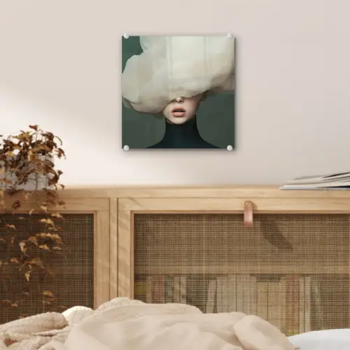 Hoed - Vrouw - Beige plexiglas 5mm klein -sfeer4