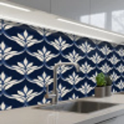 Modern - Ontwerp - Blauw keuken achterwand 2 middel 871 -3d_schuin