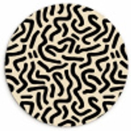 Abstract - Lijnen - Zwart Wandcirkel kunststof plaat 5mm dik klein 188 -3d