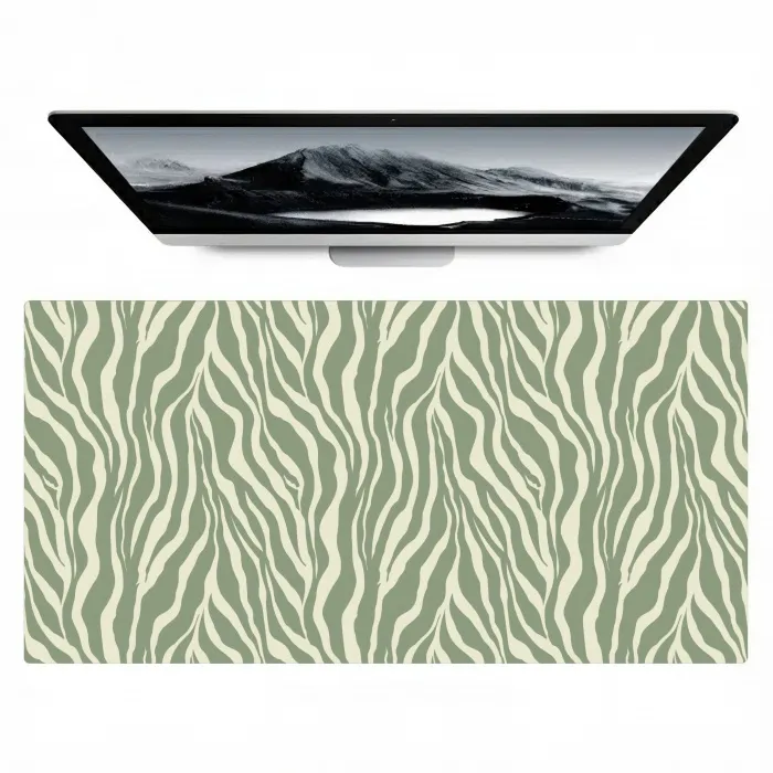 Zebra - Motief - Groen Muismat XXL klein 681 -zzz3d