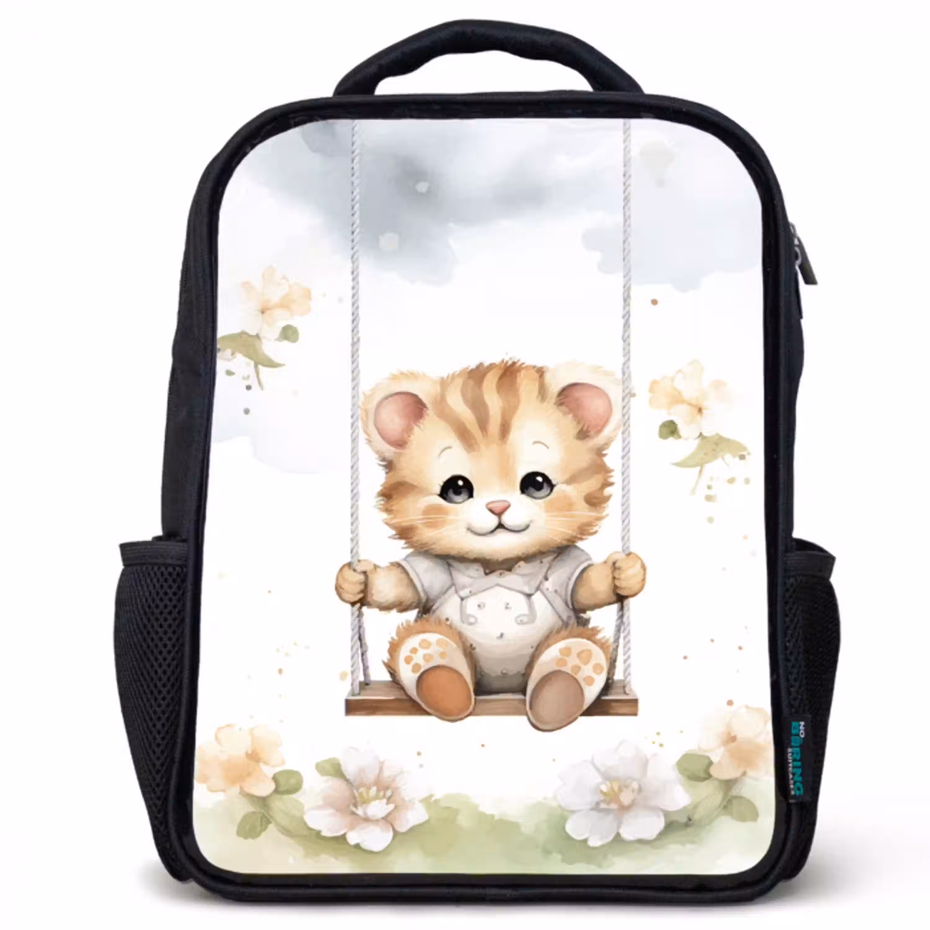 Beer - Baby - Dier - Kinderen Rugzak - Zwart middel -3d