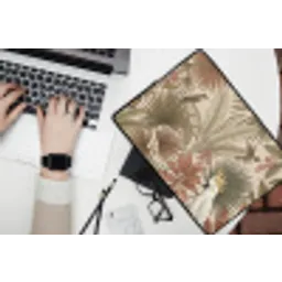 Tropisch - Vogels - Beige laptophoes neopreen klein -bureau