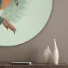Dino - Bladeren - Grafisch - Groen Akoestische PET Vilt - Rond klein -sfeer5_closeup