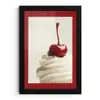 Cupcake - Kers - Rood fotolijst zwart zonder passe partout klein -3d