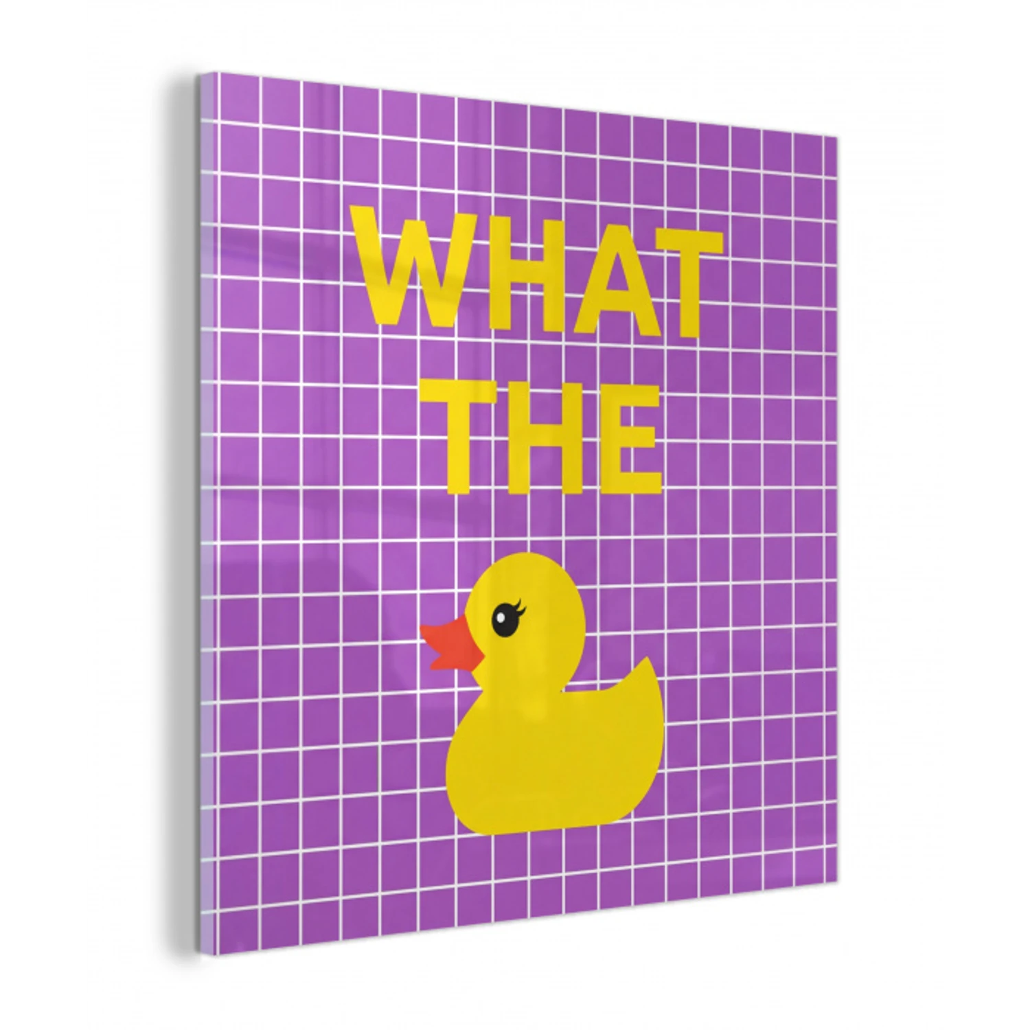 Tekst - Eend - Paars plexiglas 5mm klein -z3d