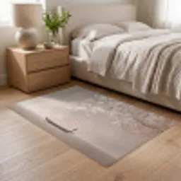 Bloesems - Wit - Boot - Minimalistisch Vloerkleed Rechthoek klein -atmosphere_sfeer3_global