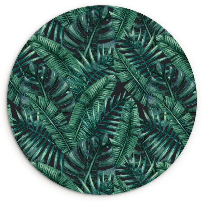 Jungle - Beplanting - Overlapping - Afsnijding Wandcirkel plexiglas klein 852 -3d