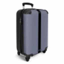 Minimal - Grijsblauw met zwarte streep NBS - Handbagage koffer - Unisex middel -productfoto_3d