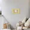 Illustratie - Bord - Bestek - Beige Tuinposter op houten frame 2 cm dik klein -sfeer1