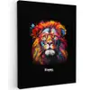 Kleurrijke leeuw in graffiti stijl canvas 2cm klein -z3d