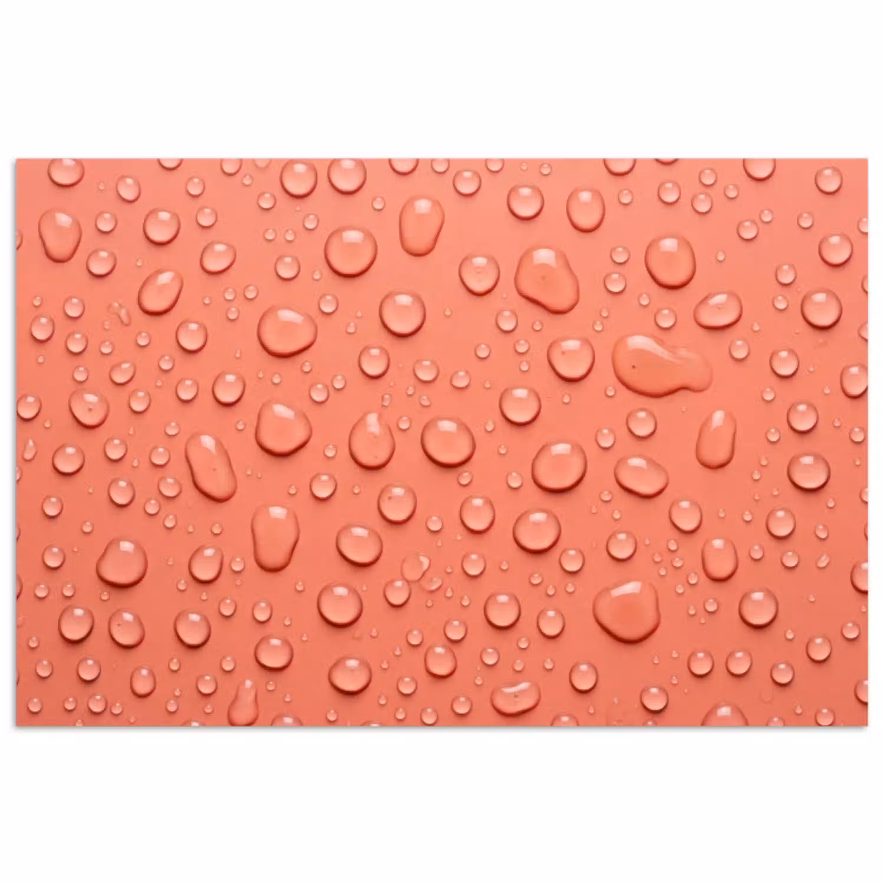 Water - Druppels - Roze poster papier klein -3d