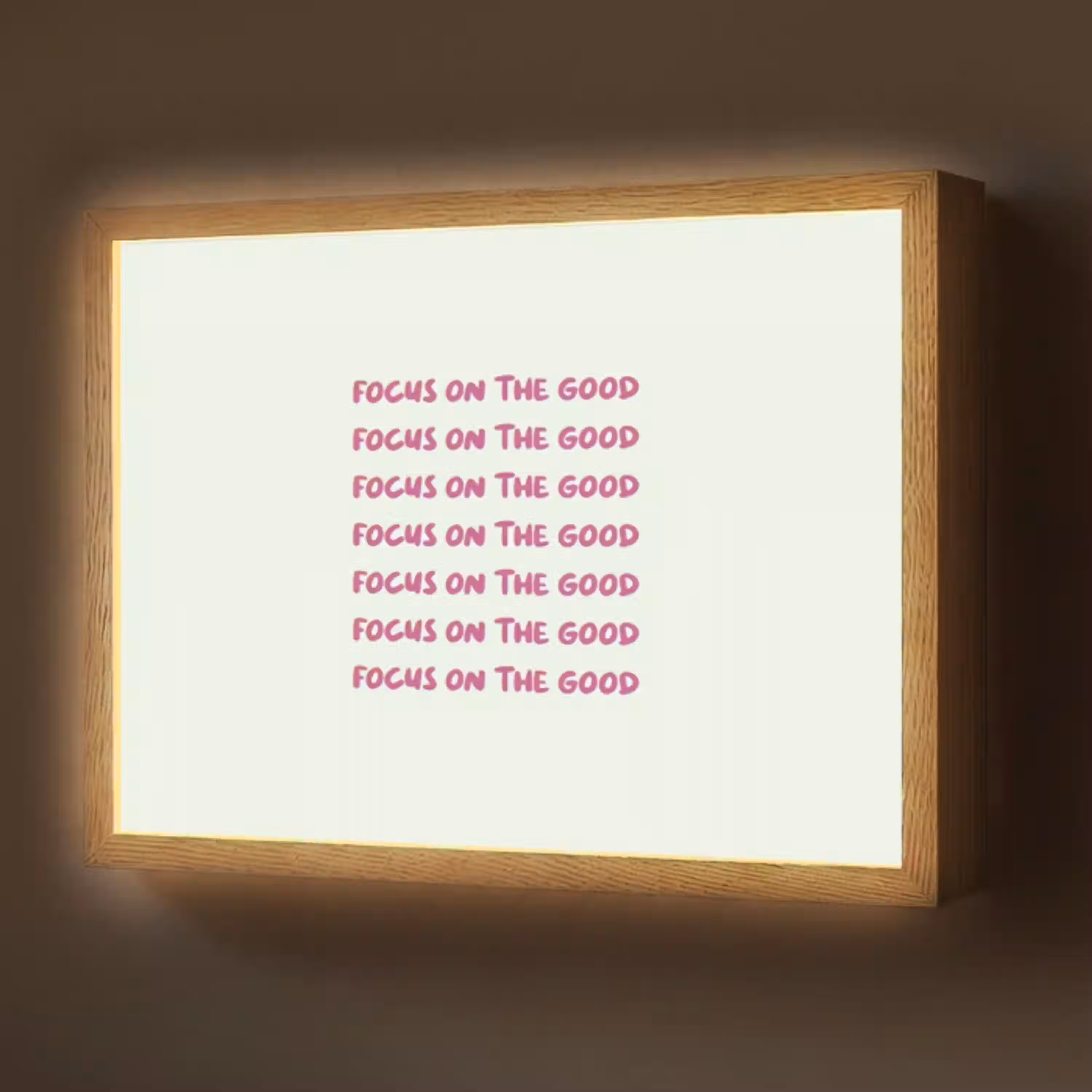 Focus on the good - Roze Light Box met batterij (Wandlamp) middel -z3d_website
