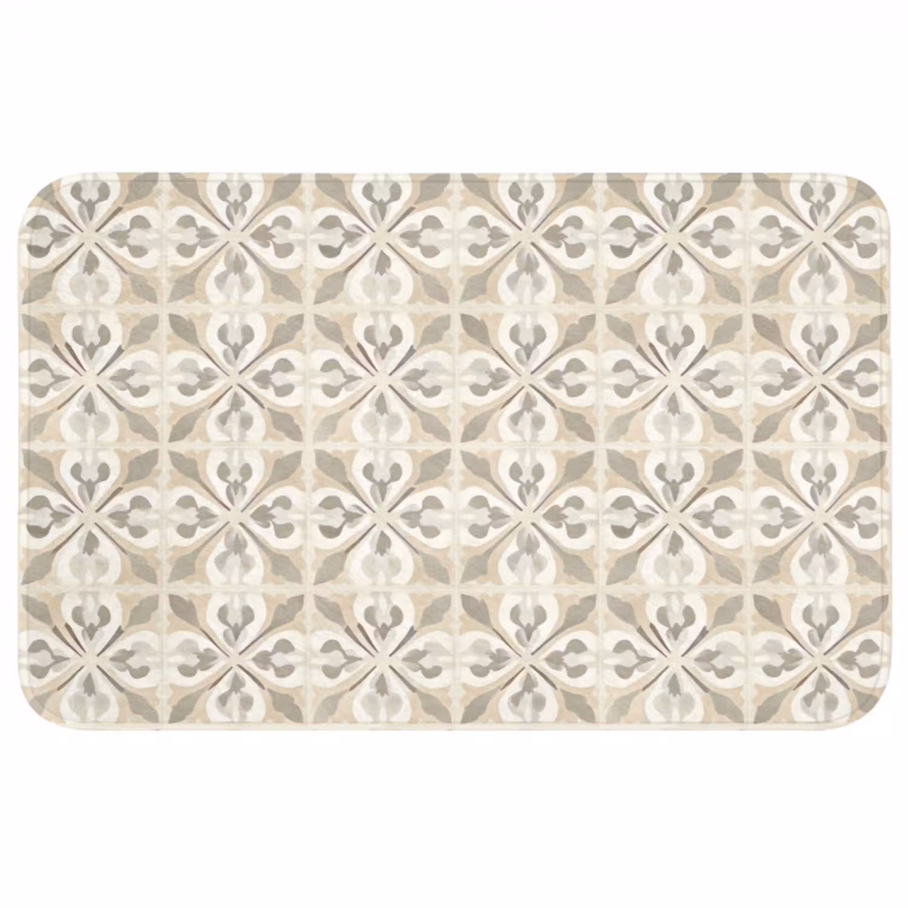 Tegel - Motief - Beige Badmat middel 997 -3d