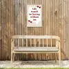 Quote - Tekstballon - Hartjes Tuinposter op houten frame 2 cm dik klein -sfeer4