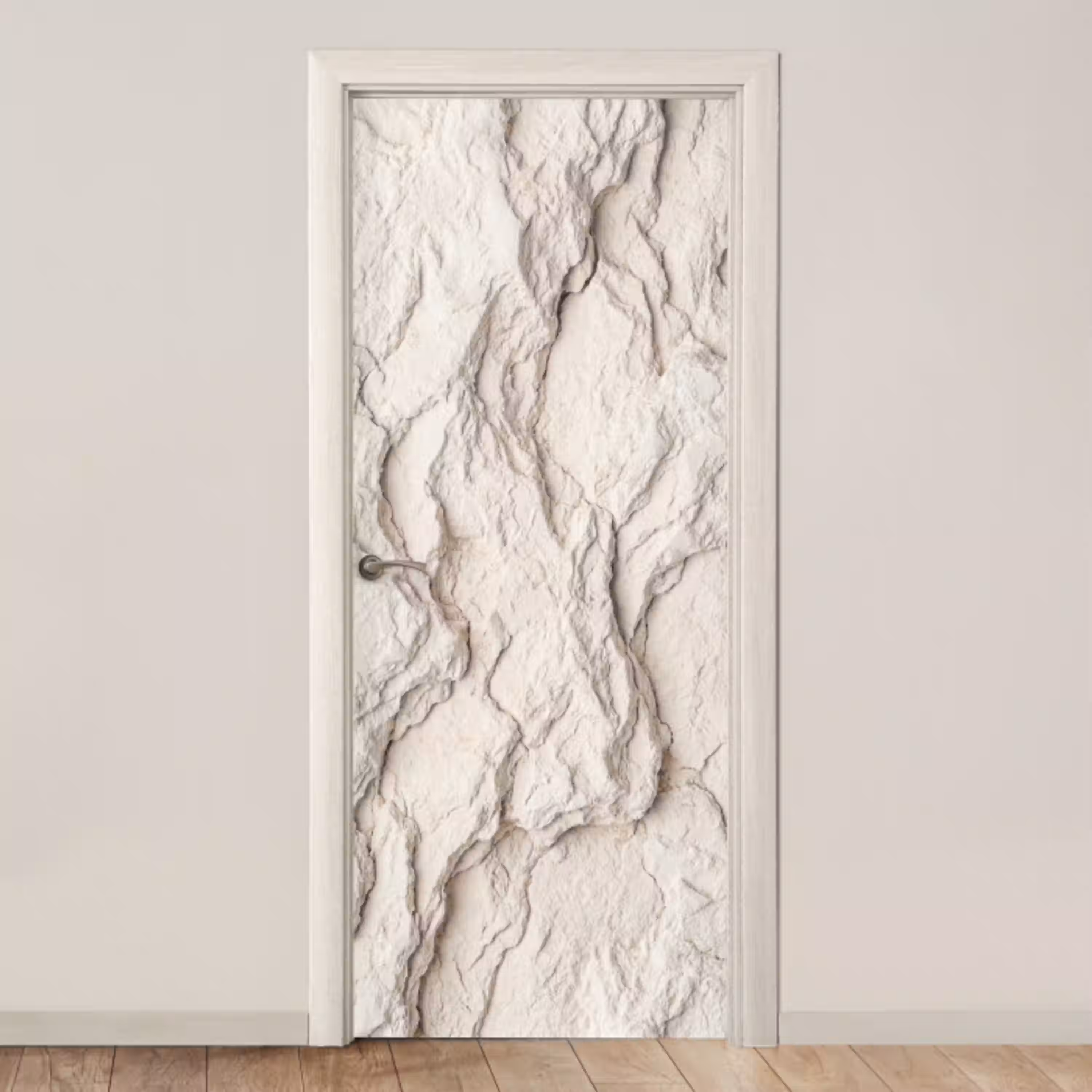 Rots - Structuur - Natuur - Beige - Abstract deurposter klein -3d_beige