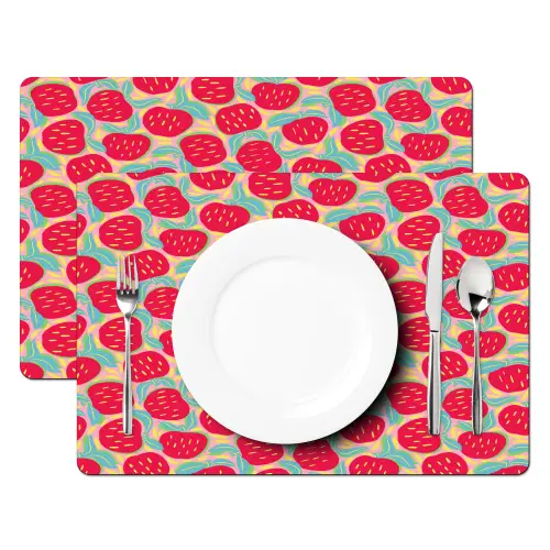 Appels - Rood - Stippen Placemat vinyl groot 368 -zzsfeer2_Kitchenyeah-website