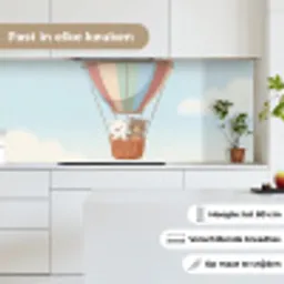 Luchtballon - Beren - Pastel keuken achterwand 2 middel -sfeer4_NL