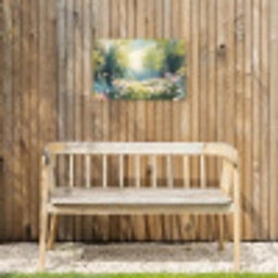 Bos - Schilderstijl - Kleurrijk Tuinposter op houten frame 2 cm dik klein -sfeer4