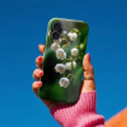 Bloemen - Wit - Bladeren - Lelietjes Toughcase MagSafe Apple iPhone 17 klein -Sfeer1V