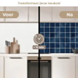 Tegel - Modern - Blauw keuken achterwand 2 middel 871 -voor-na2_NL