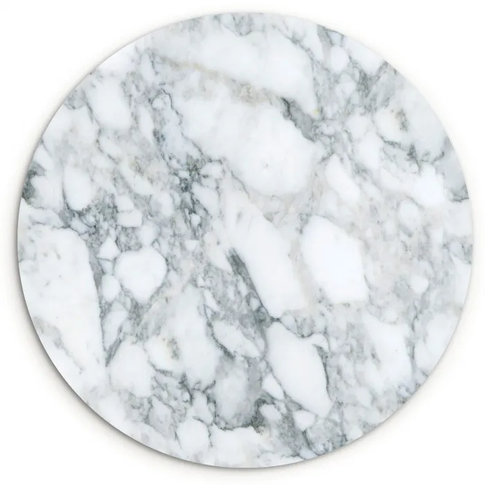 Mozaïek - Marmer - Wit - Onregelmatig Wandcirkel plexiglas klein 852 -3d