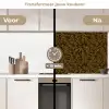 Bruin - Vlekken - Graniet keuken achterwand 2 middel 871 -voor-na2_NL