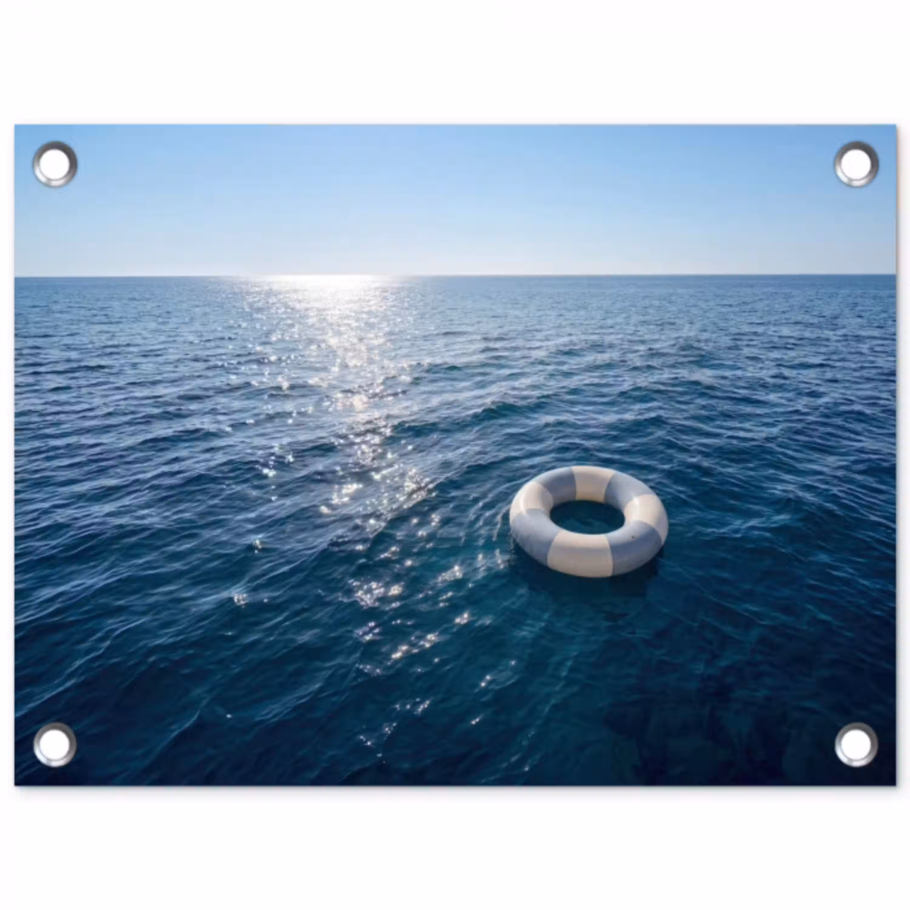 Oceaan - Zwemband - Horizon tuinposter los doek klein -3d