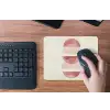 Minimalistisch - Cirkels - Roze muismat rubber klein -toetsenbord