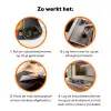 Zomer - Vlinder - Marineblauw - Blauw Inductie beschermer vinyl 3mm klein 276 -zzzzzzz-td-werking