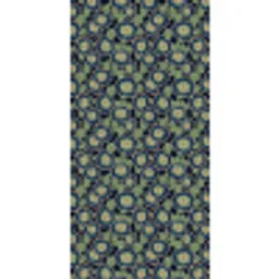 Bloemen - Borduurwerk - Patroon - Blauw - Groen Behang Vinyl klein 1060 -3d_website