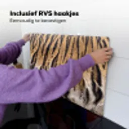 Tijgervacht - Klassiek - Zwart Inductie beschemer met haakjes klein -ky-ophangen-nl