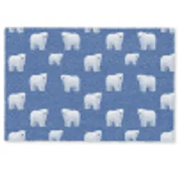 IJsbeer - Patroon - Blauw Deurmat klein 898 -zkaufland3d