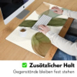 Abstract - Vormen - Modern - Kunst - Groen - Bruin Muismat XXL klein -ysfeer3_duits