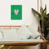 Groen - Hart - Minimalistisch - Valentijn tuinposter los doek klein -sfeer7