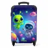 Alien en astronaut in de ruimte NBS - Handbagage koffer - Kinderen Unisex middel -productfoto_recht