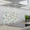 Patroon - Blauw- Beige keuken achterwand spatscherm klein 900 -3d_schuin