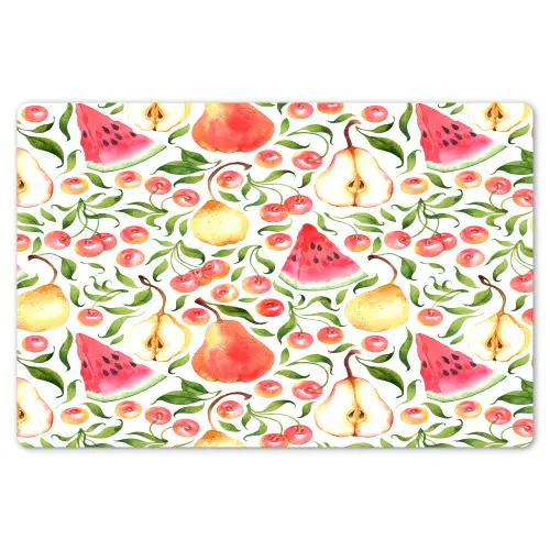 Fruit - Watermeloen - Kersen - Peer Placemat vinyl groot 368 -zzsfeer1_Kitchenyeah-website