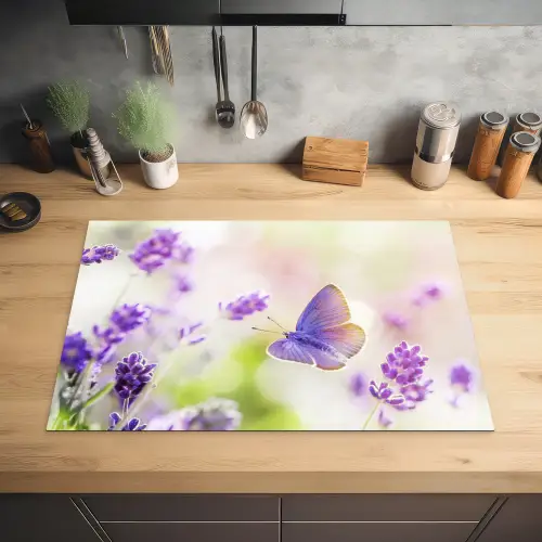 Vlinderdans in Lavendel Inductie beschermer vinyl 3mm klein -sfeer5